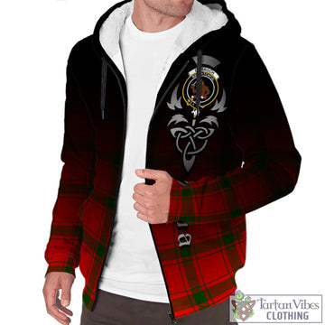 Darroch Tartan Sherpa Hoodie Featuring Alba Gu Brath Family Crest Celtic Inspired