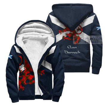 Darroch Tartan Lion Rampant Sherpa Hoodie  Proudly Display Your Heritage with Alba Gu Brath and Clan Name