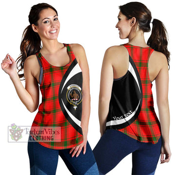 Darroch Tartan Women's Racerback Tanks with Family Crest Circle Style