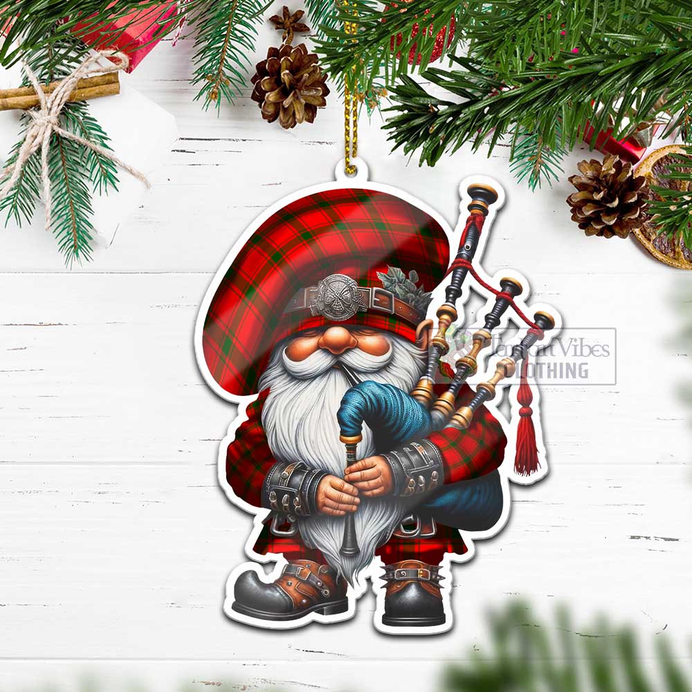 Darroch Tartan Bagpiper Gnome Christmas Ornament - Tartan Vibes Clothing