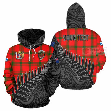 Darroch Crest Tartan Hoodie with New Zealand Silver Fern Half Style