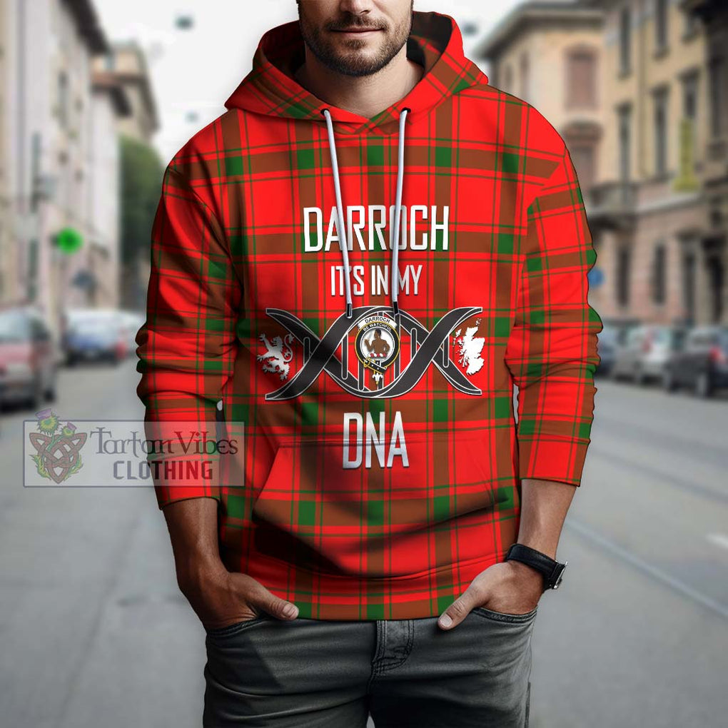 Darroch Tartan Hoodie with Family Crest DNA In Me Style Pullover Hoodie - Tartanvibesclothing Shop