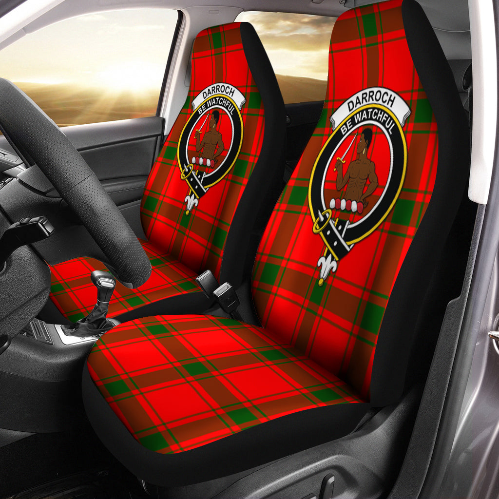 Darroch Tartan Car Seat Cover with Family Crest One Size - Tartanvibesclothing