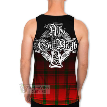Darroch Tartan Men's Tank Top Featuring Alba Gu Brath Family Crest Celtic Inspired - Tartan Vibes Clothing