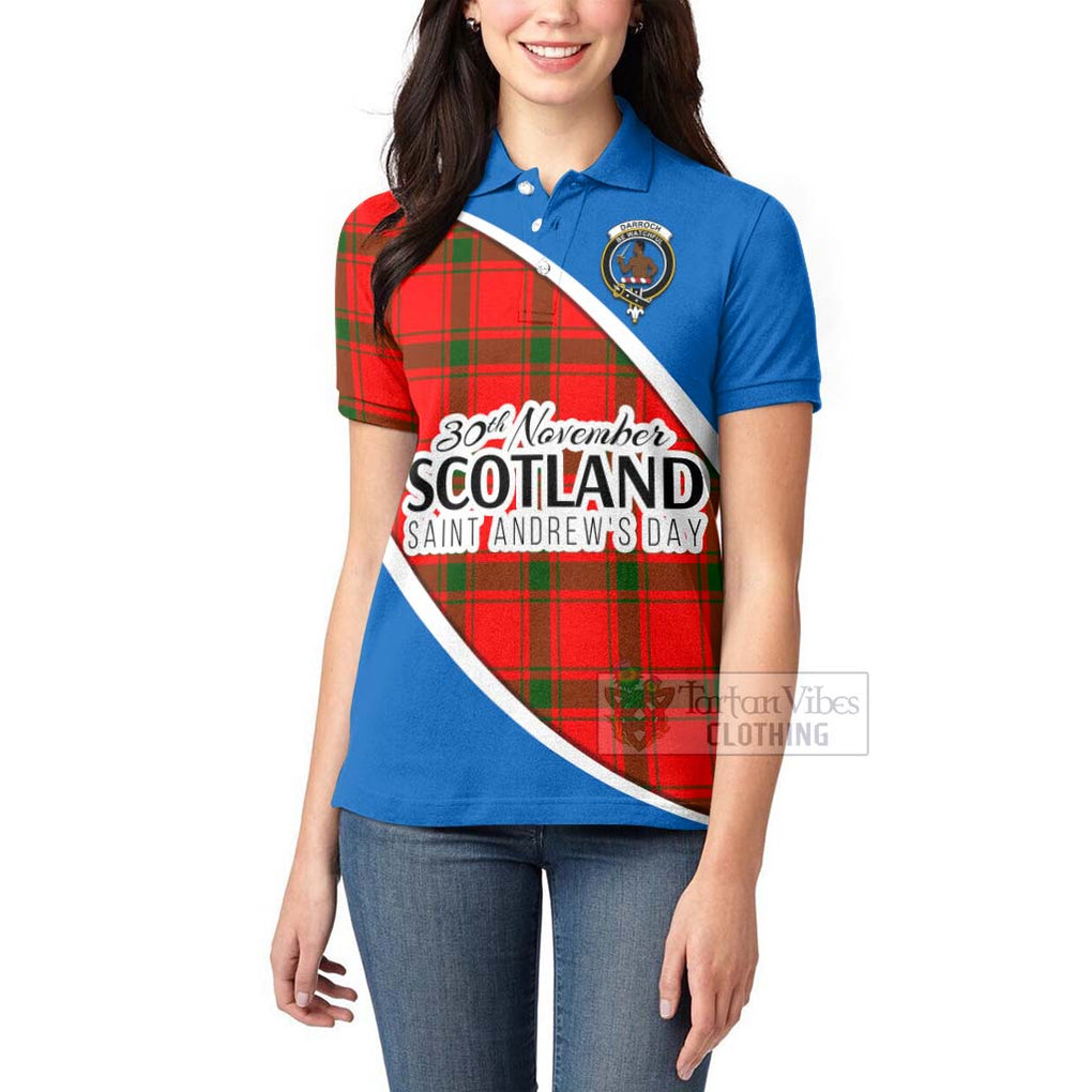 Tartan Vibes Clothing Darroch Family Crest Tartan Women's Polo Shirt Celebrate Saint Andrew's Day in Style