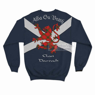 Darroch Tartan Lion Rampant Sweatshirt  Proudly Display Your Heritage with Alba Gu Brath and Clan Name