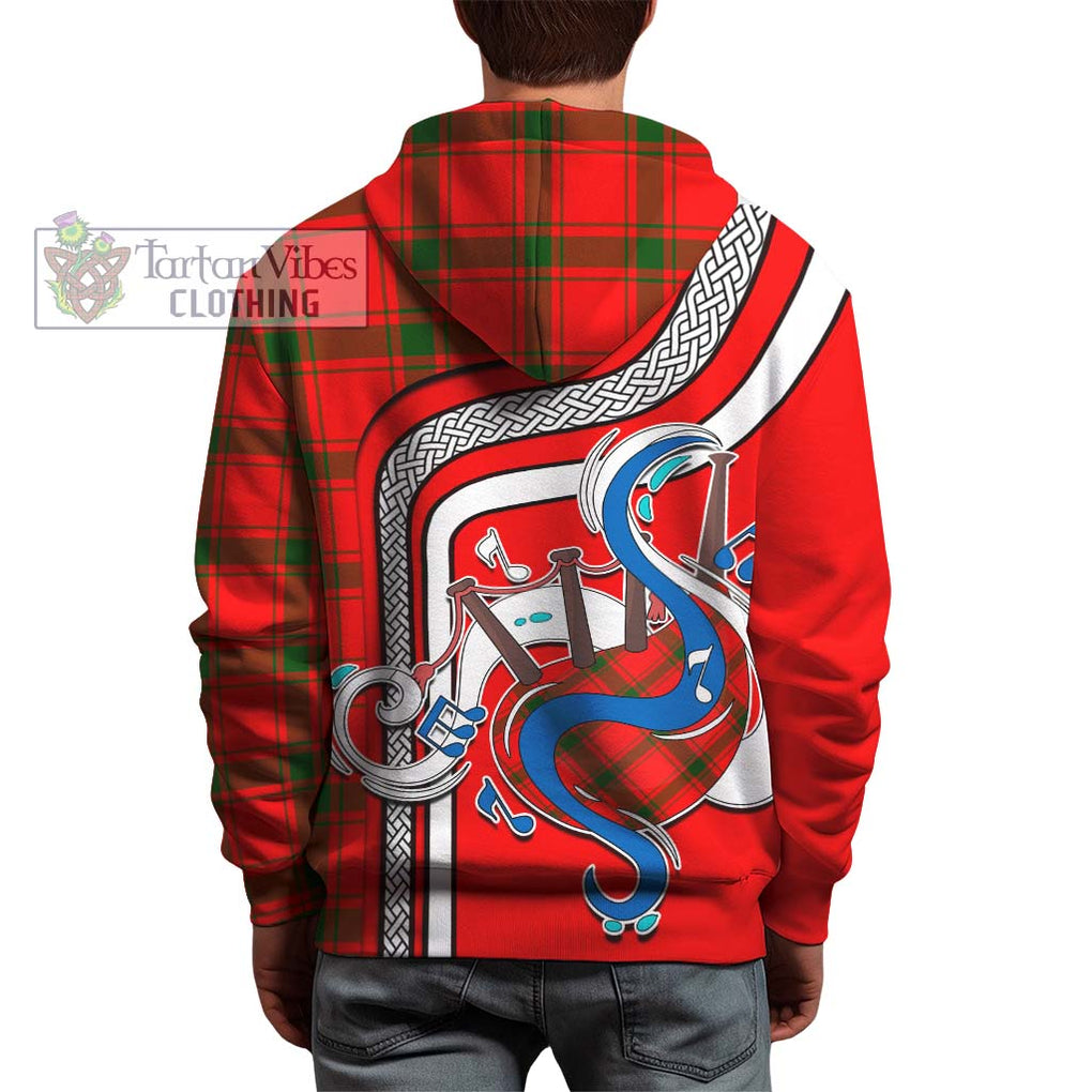 Darroch Tartan Hoodie with Epic Bagpipe Style - Tartanvibesclothing Shop