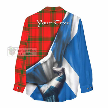 Darroch Tartan Women's Casual Shirt with Family Crest Scotland Patriotic Style