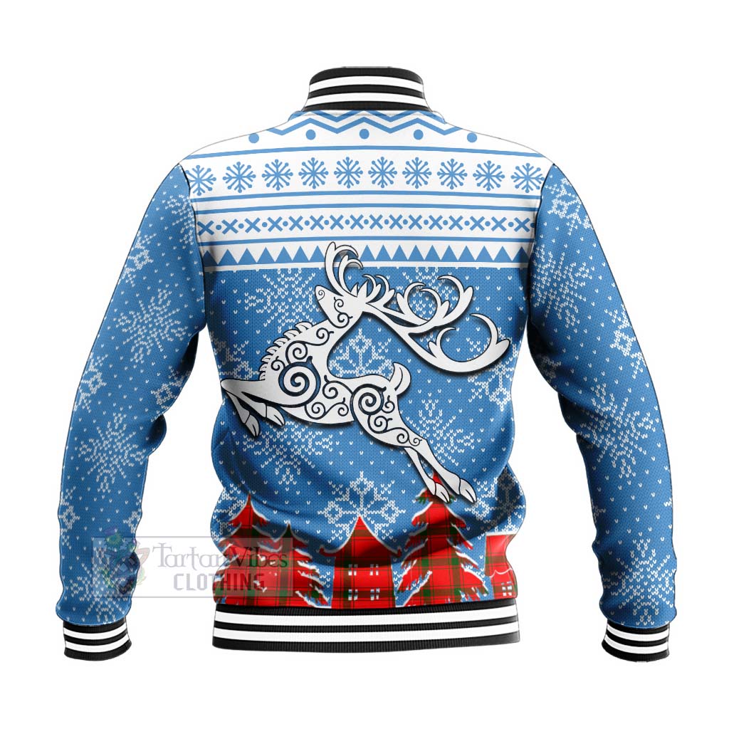 Tartan Vibes Clothing Darroch Clan Christmas Baseball Jacket Celtic Reindeer Style