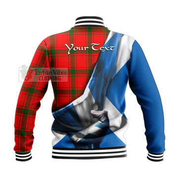 Darroch Tartan Baseball Jacket with Family Crest Scotland Patriotic Style