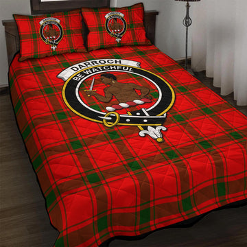 Darroch Tartan Quilt Bed Set with Family Crest