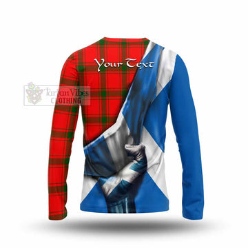 Darroch Tartan Long Sleeve T-Shirt with Family Crest Scotland Patriotic Style