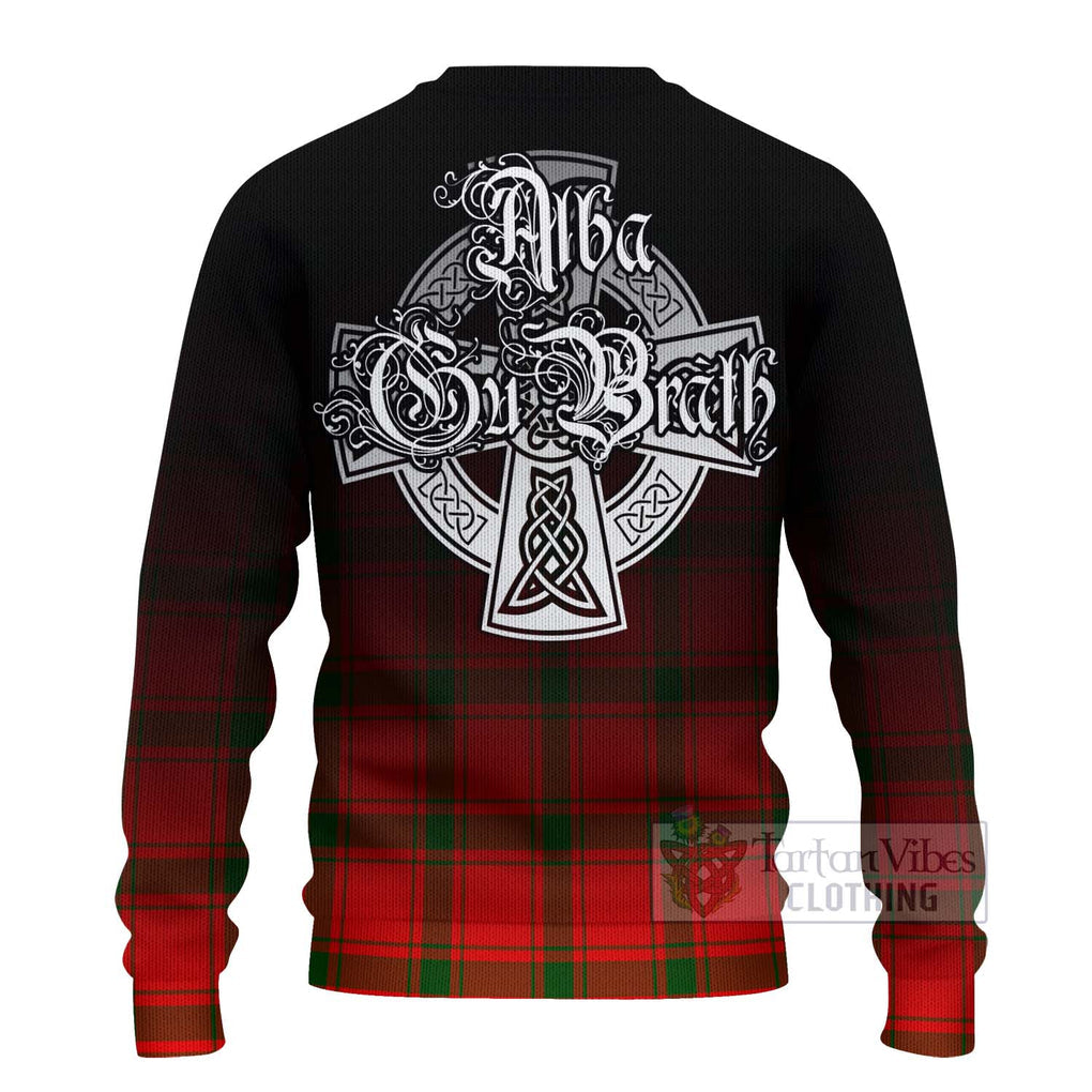 Tartan Vibes Clothing Darroch Tartan Knitted Sweater Featuring Alba Gu Brath Family Crest Celtic Inspired