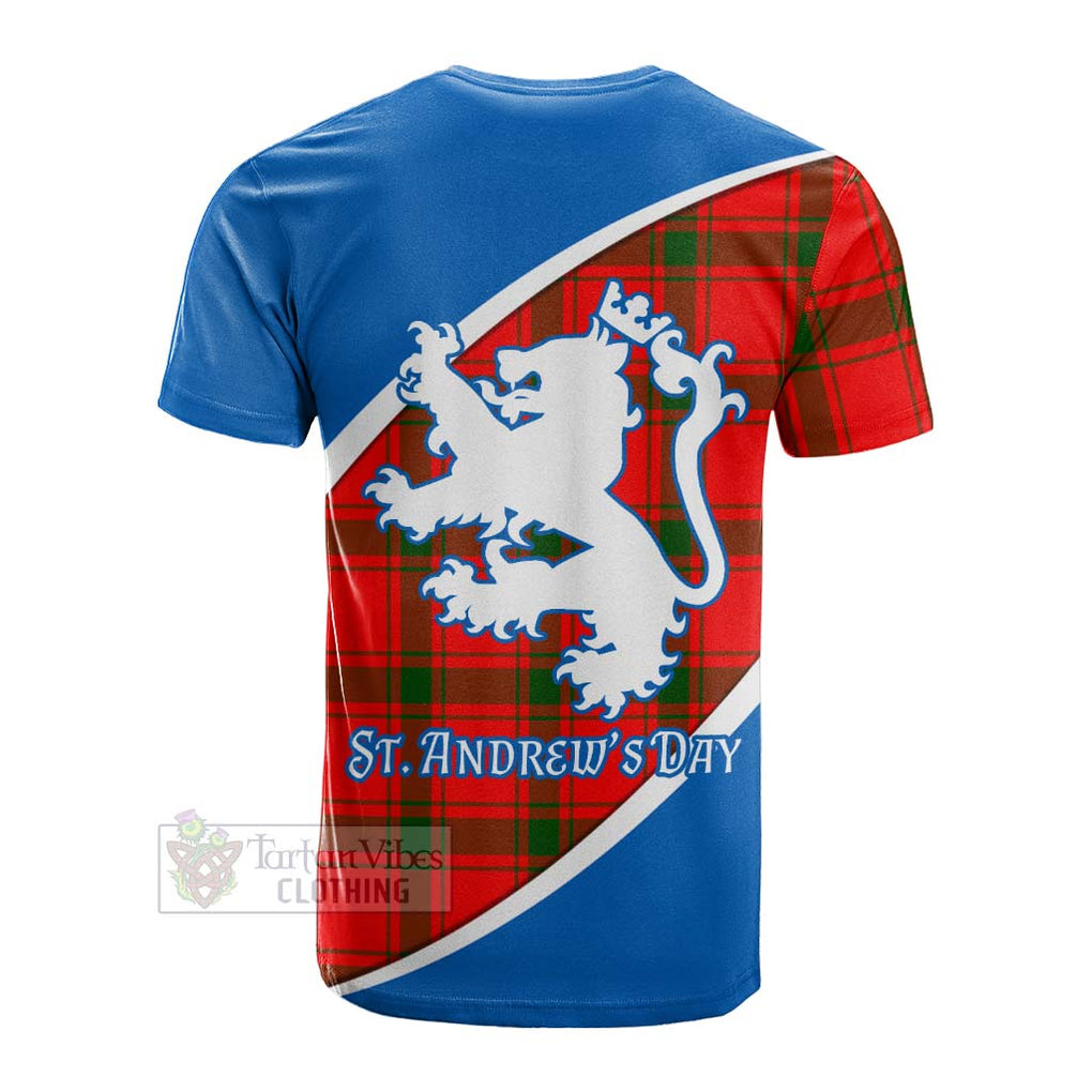 Tartan Vibes Clothing Darroch Family Crest Tartan Cotton T-shirt Celebrate Saint Andrew's Day in Style