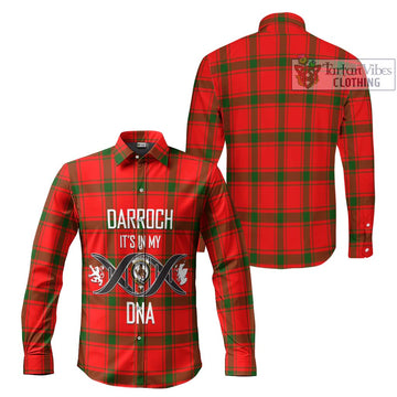 Darroch Tartan Long Sleeve Button Shirt with Family Crest DNA In Me Style