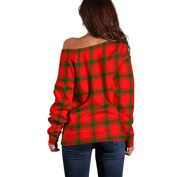 Darroch Tartan Off Shoulder Women Sweater