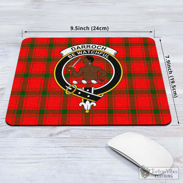 Darroch Tartan Mouse Pad with Family Crest