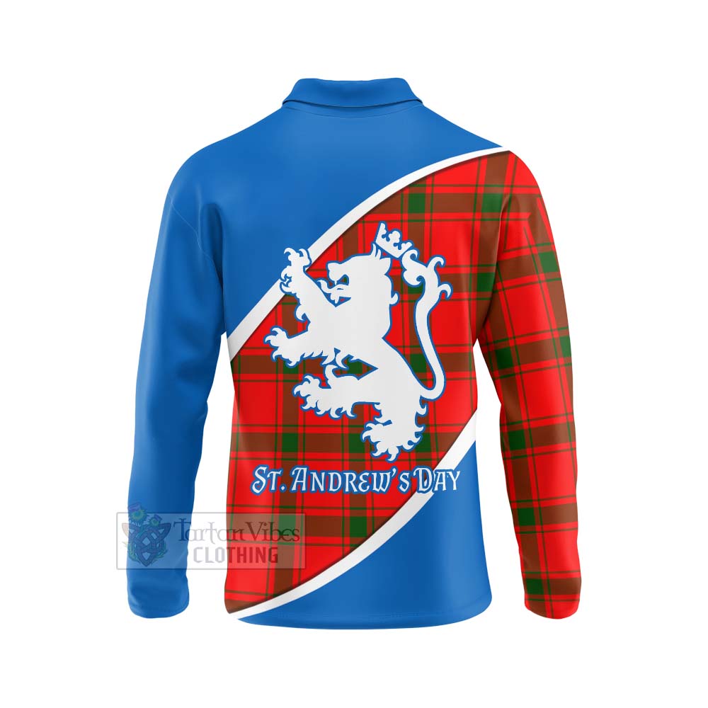 Tartan Vibes Clothing Darroch Family Crest Tartan Long Sleeve Polo Shirt Celebrate Saint Andrew's Day in Style