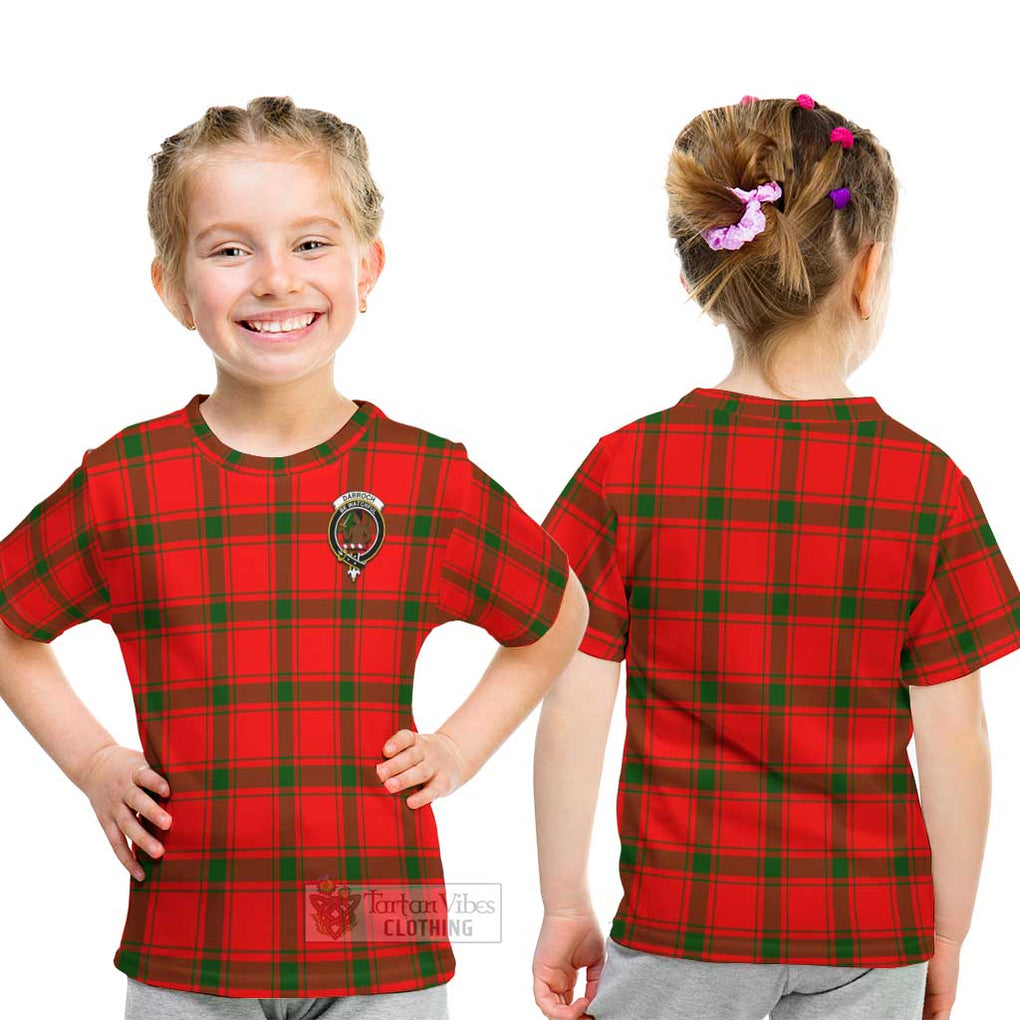 Darroch Tartan Kid T-Shirt with Family Crest - Tartanvibesclothing Shop