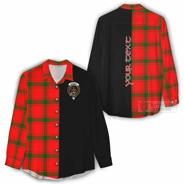 Darroch Tartan Women's Casual Shirt with Family Crest and Half Of Me Style