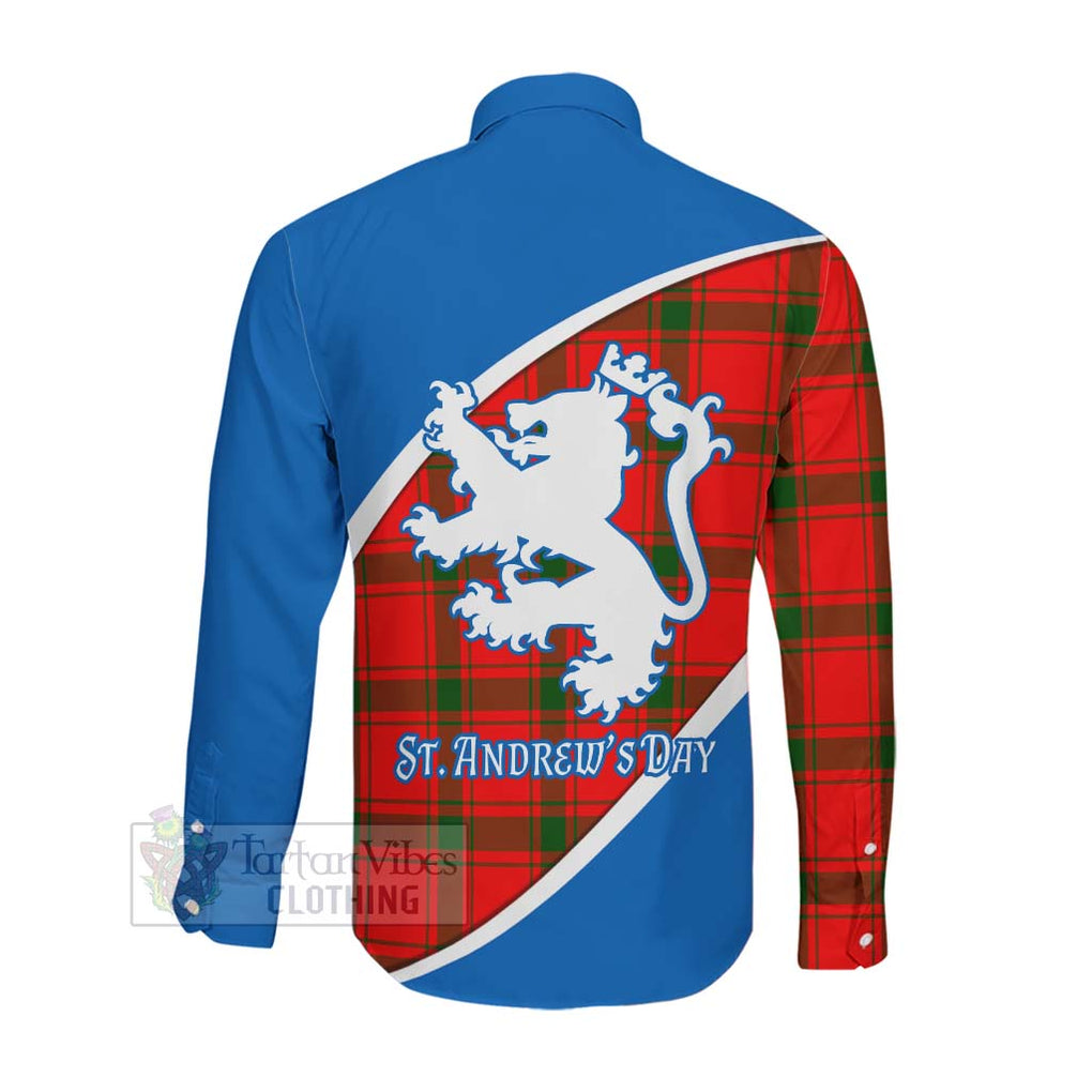 Tartan Vibes Clothing Darroch Family Crest Tartan Long Sleeve Button Shirt Celebrate Saint Andrew's Day in Style