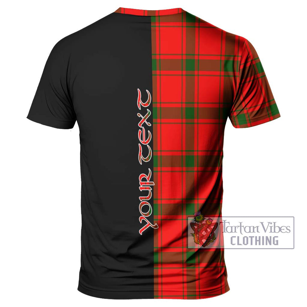 Darroch Tartan T-Shirt with Family Crest and Half Of Me Style - Tartanvibesclothing Shop