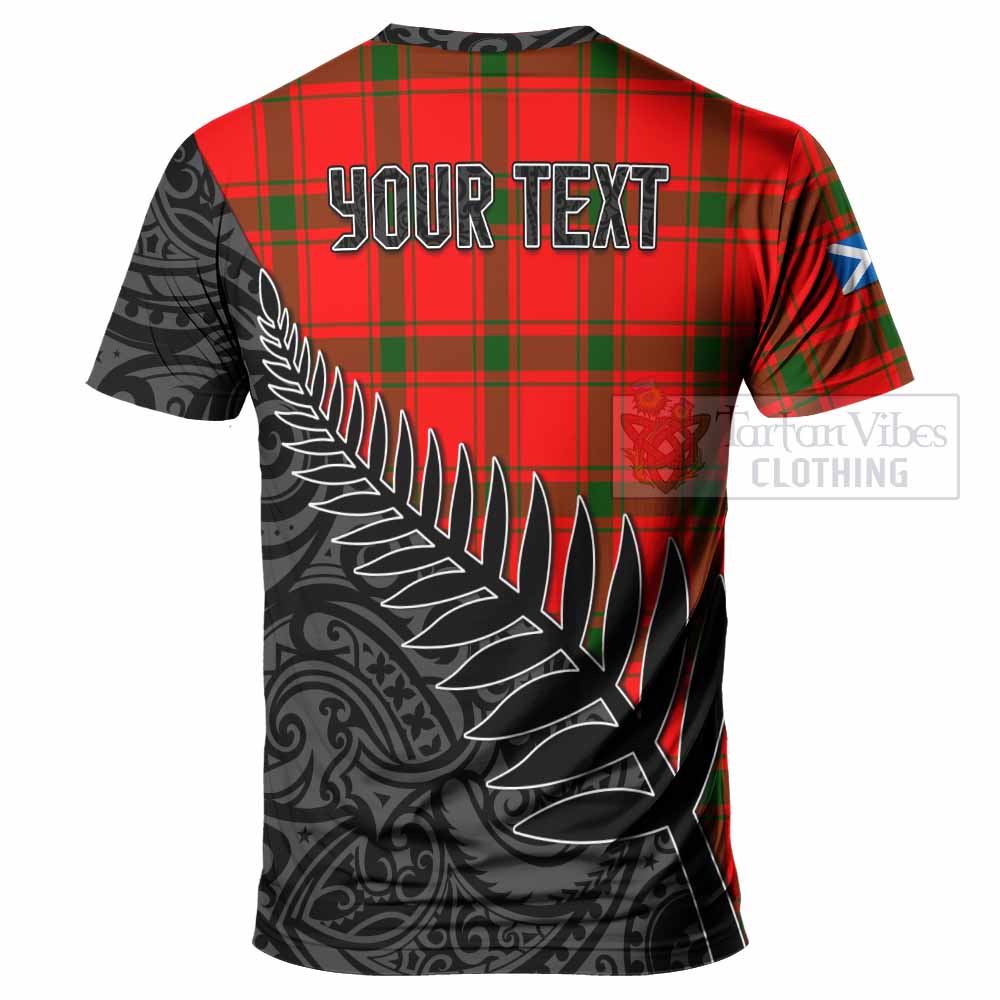 Tartan Vibes Clothing Darroch Crest Tartan T-Shirt with New Zealand Silver Fern Half Style