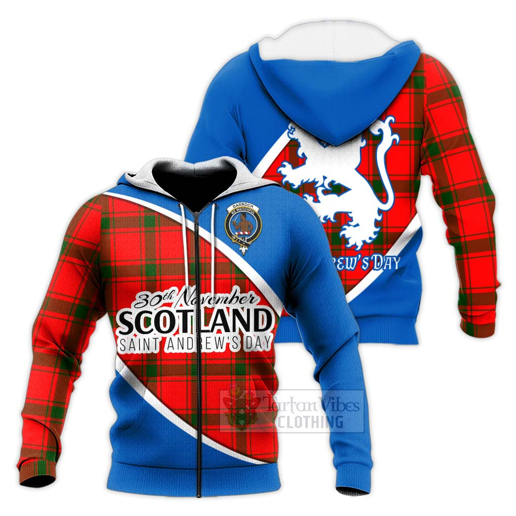 Tartan Vibes Clothing Darroch Family Crest Tartan Knitted Hoodie Celebrate Saint Andrew's Day in Style