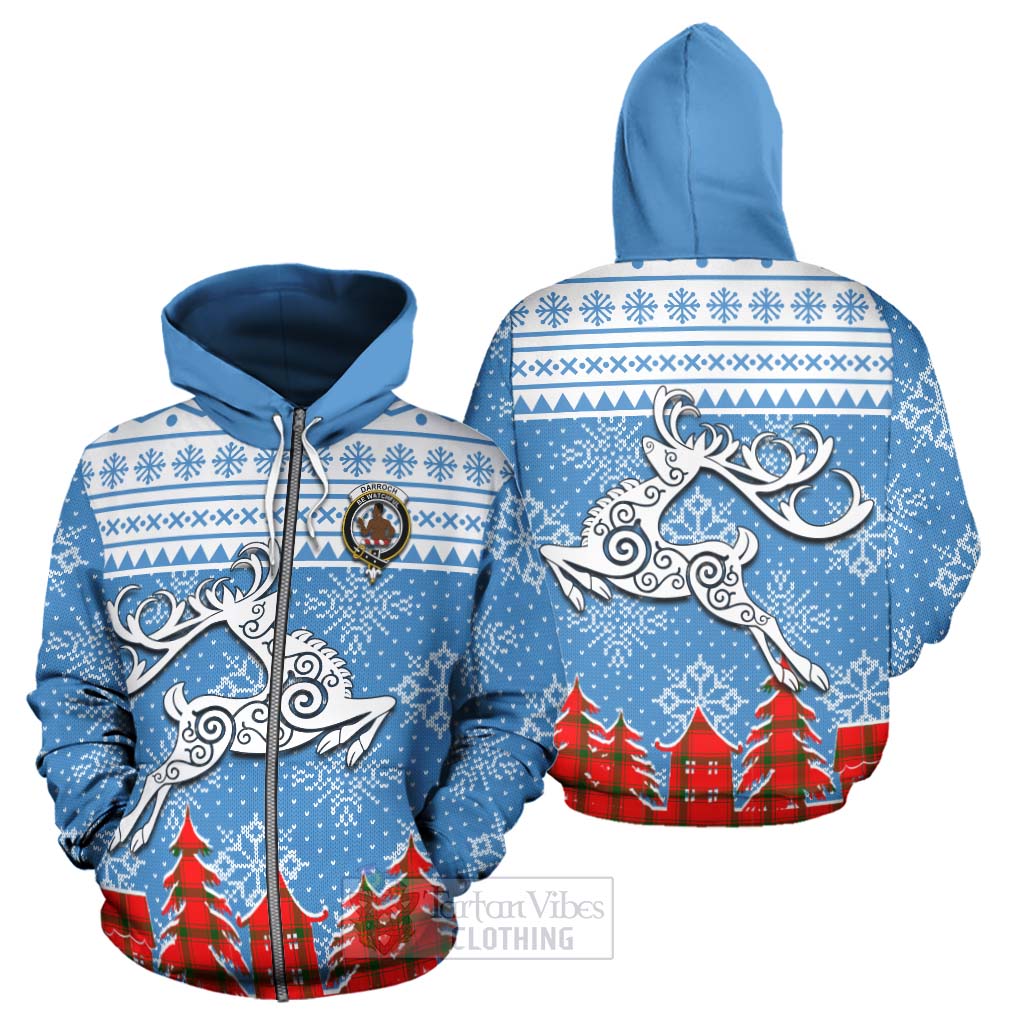 Tartan Vibes Clothing Darroch Clan Christmas Hoodie Celtic Reindeer Style