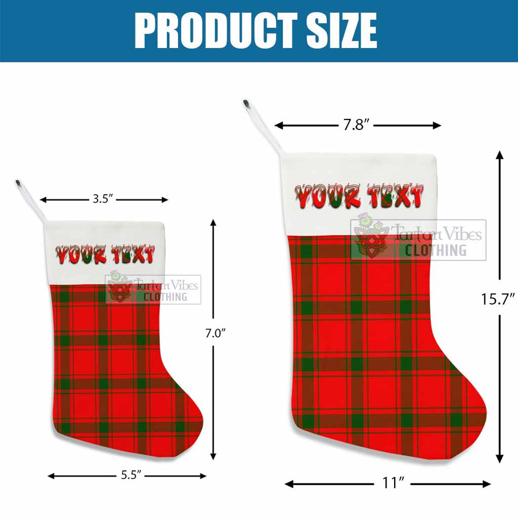 Tartan Vibes Clothing Darroch Tartan Christmas Stocking with Personalized Text