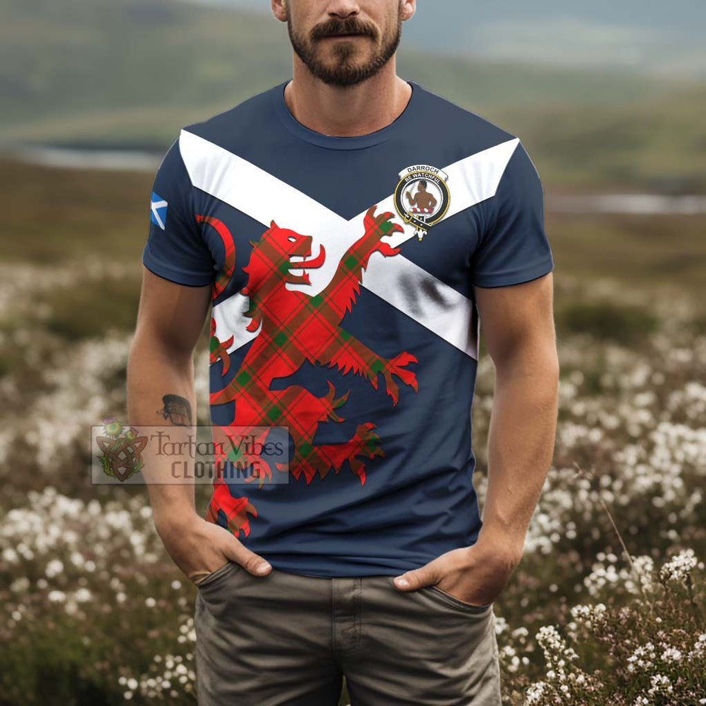 Tartan Vibes Clothing Darroch Tartan Lion Rampant T-Shirt – Proudly Display Your Heritage with Alba Gu Brath and Clan Name