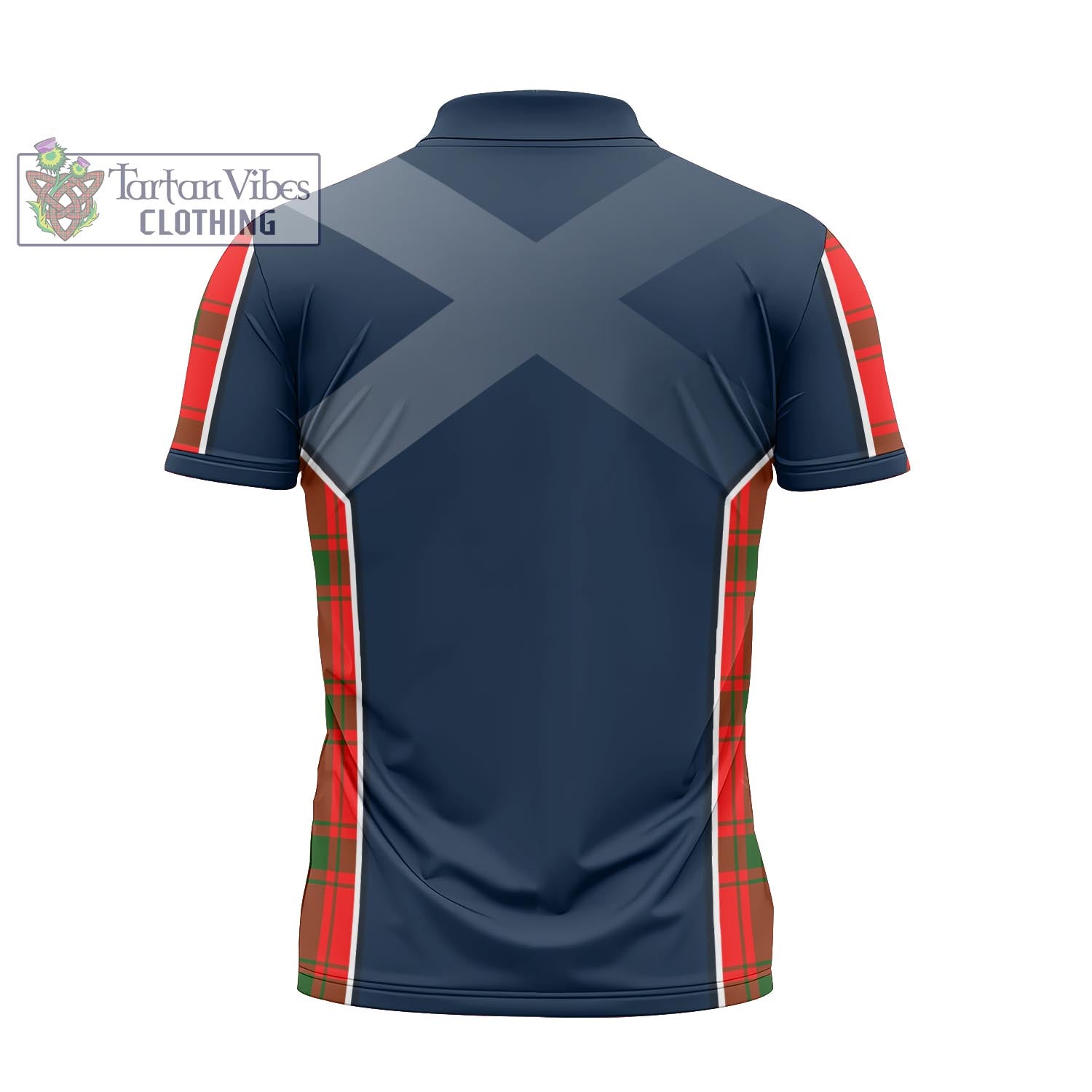 Tartan Vibes Clothing Darroch Tartan Zipper Polo Shirt with Family Crest and Scottish Thistle Vibes Sport Style