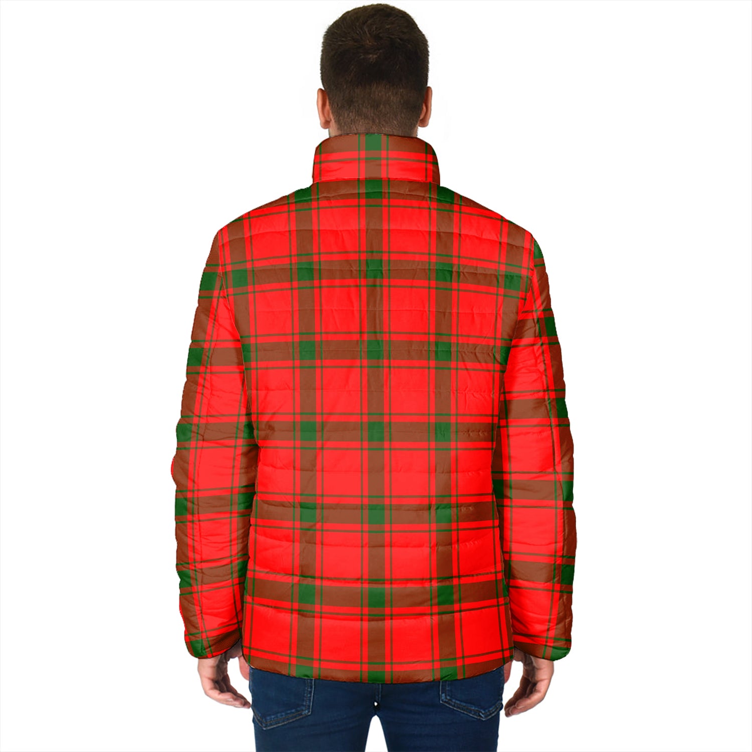 Darroch Tartan Padded Jacket with Family Crest - Tartan Vibes Clothing