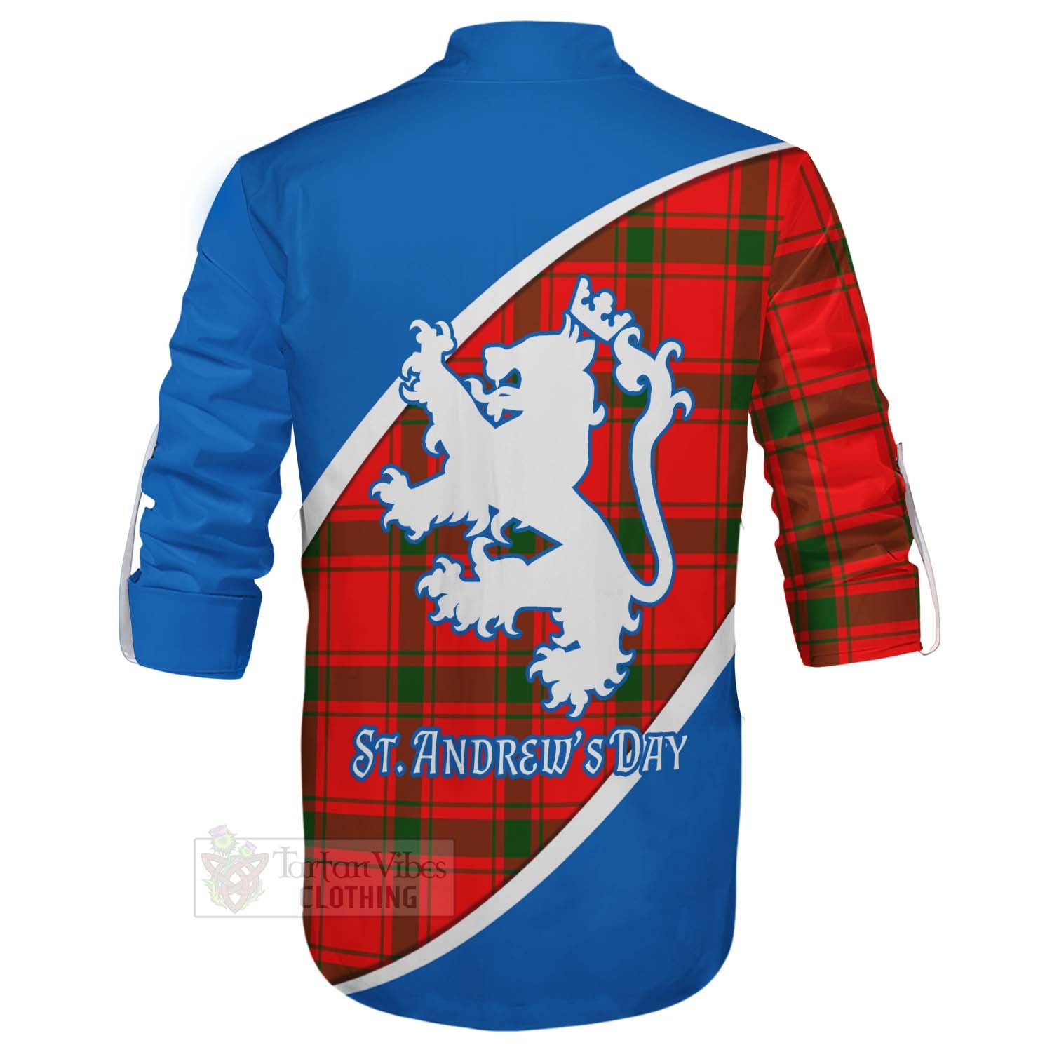 Tartan Vibes Clothing Darroch Family Crest Tartan Ghillie Kilt Shirt Celebrate Saint Andrew's Day in Style