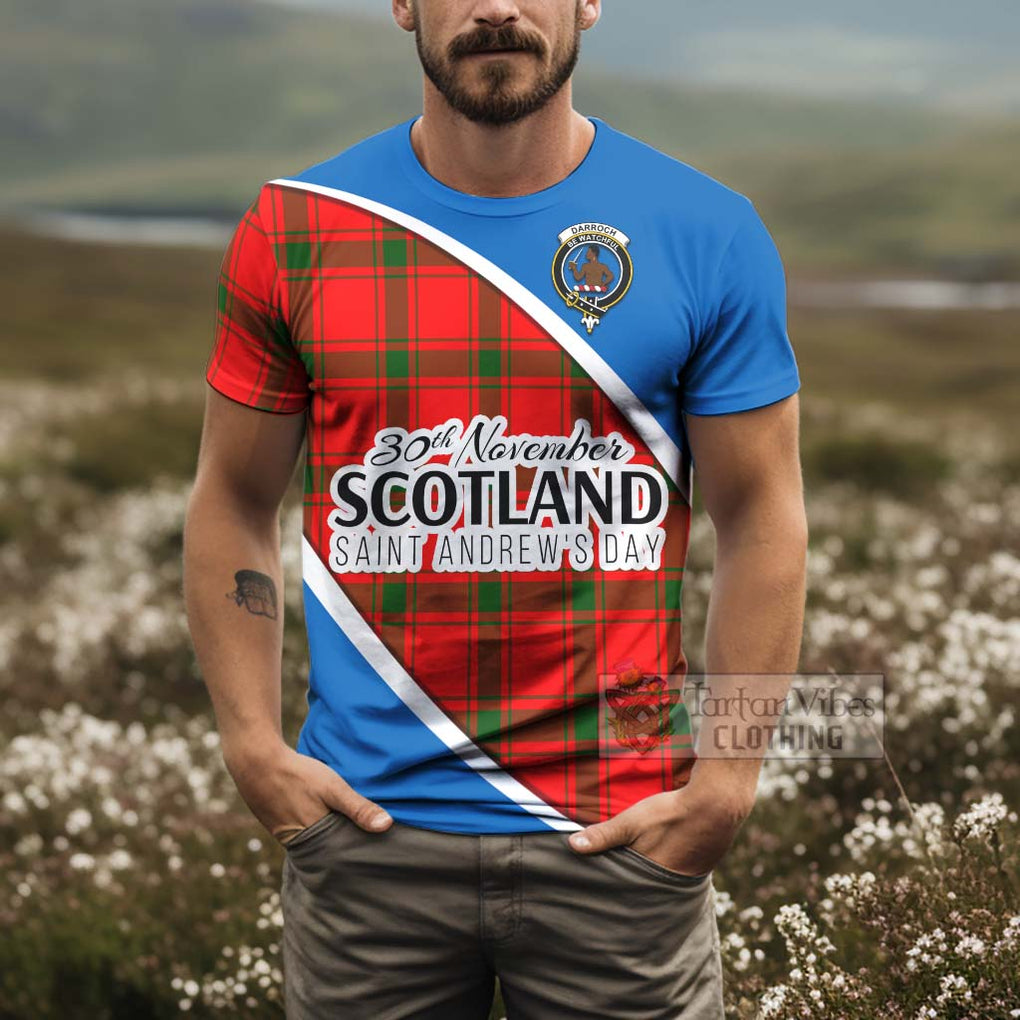 Tartan Vibes Clothing Darroch Family Crest Tartan T-Shirt Celebrate Saint Andrew's Day in Style