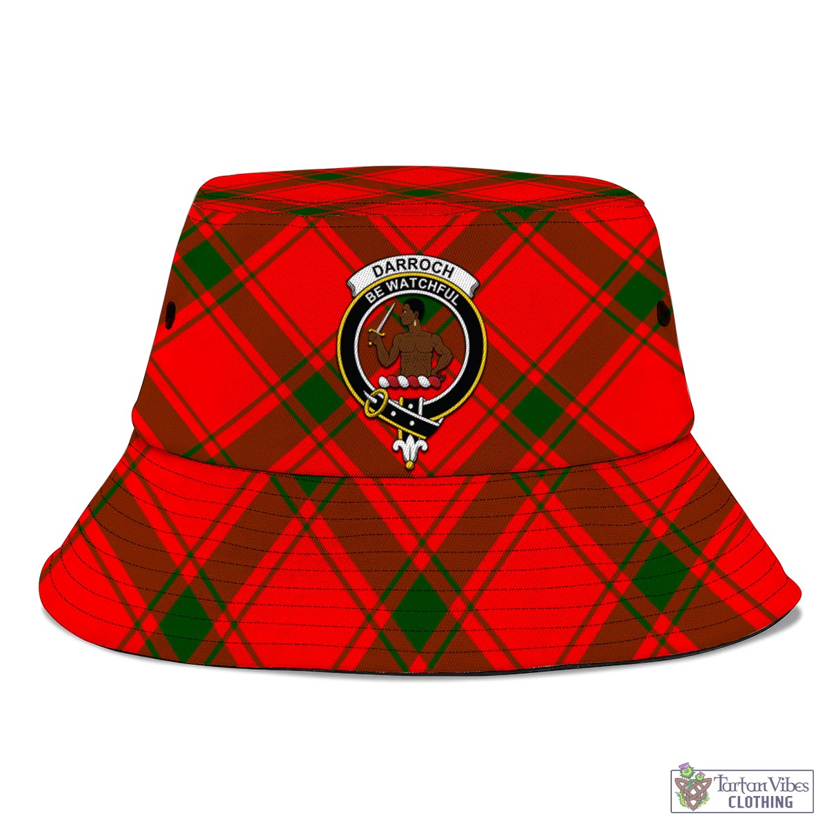 Darroch Tartan Bucket Hat with Family Crest - Tartan Vibes Clothing