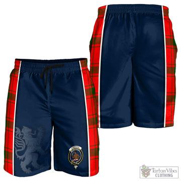 Darroch Tartan Men's Shorts with Family Crest and Lion Rampant Vibes Sport Style