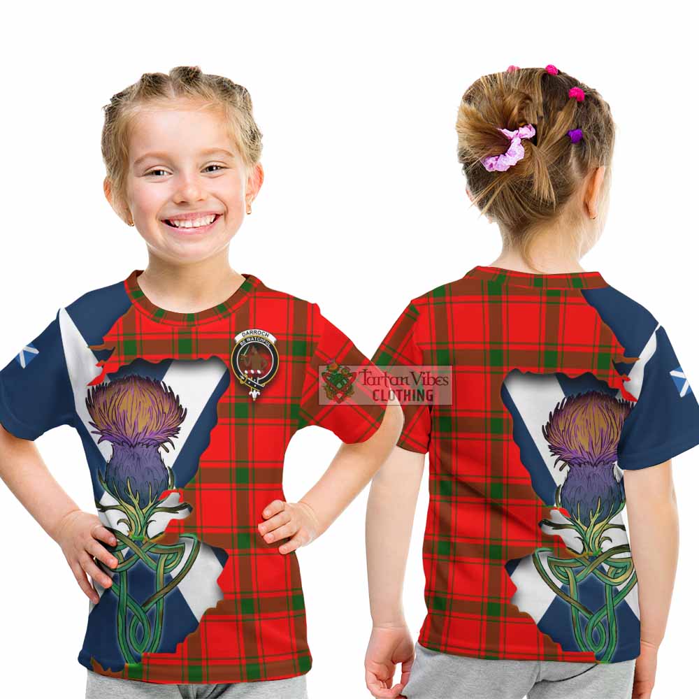 Darroch Tartan Family Crest Kid T-Shirt Scottish Thistle Celtic Inspired - Tartan Vibes Clothing