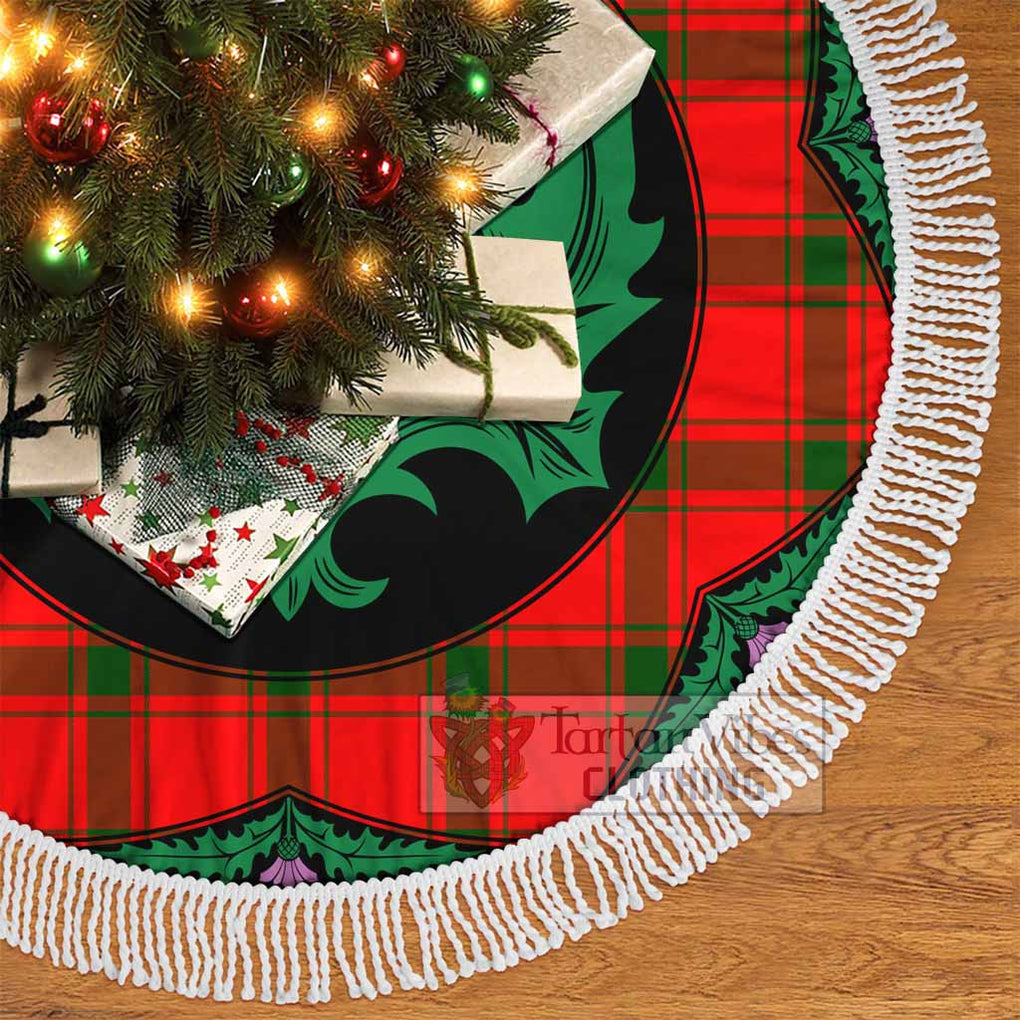 Tartan Vibes Clothing Darroch Tartan Christmas Tree Skirt Scottish Thistle Style