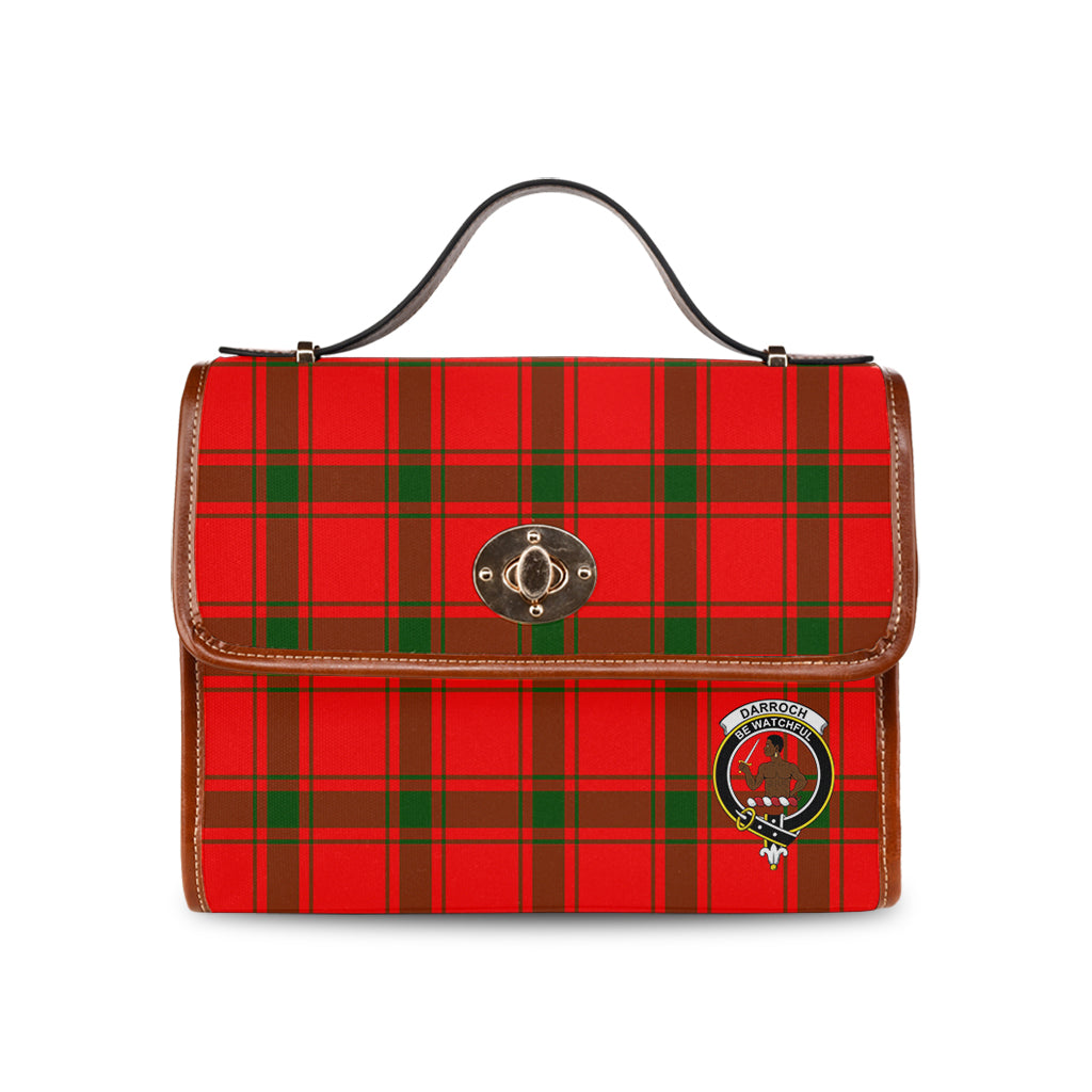 darroch-tartan-leather-strap-waterproof-canvas-bag-with-family-crest