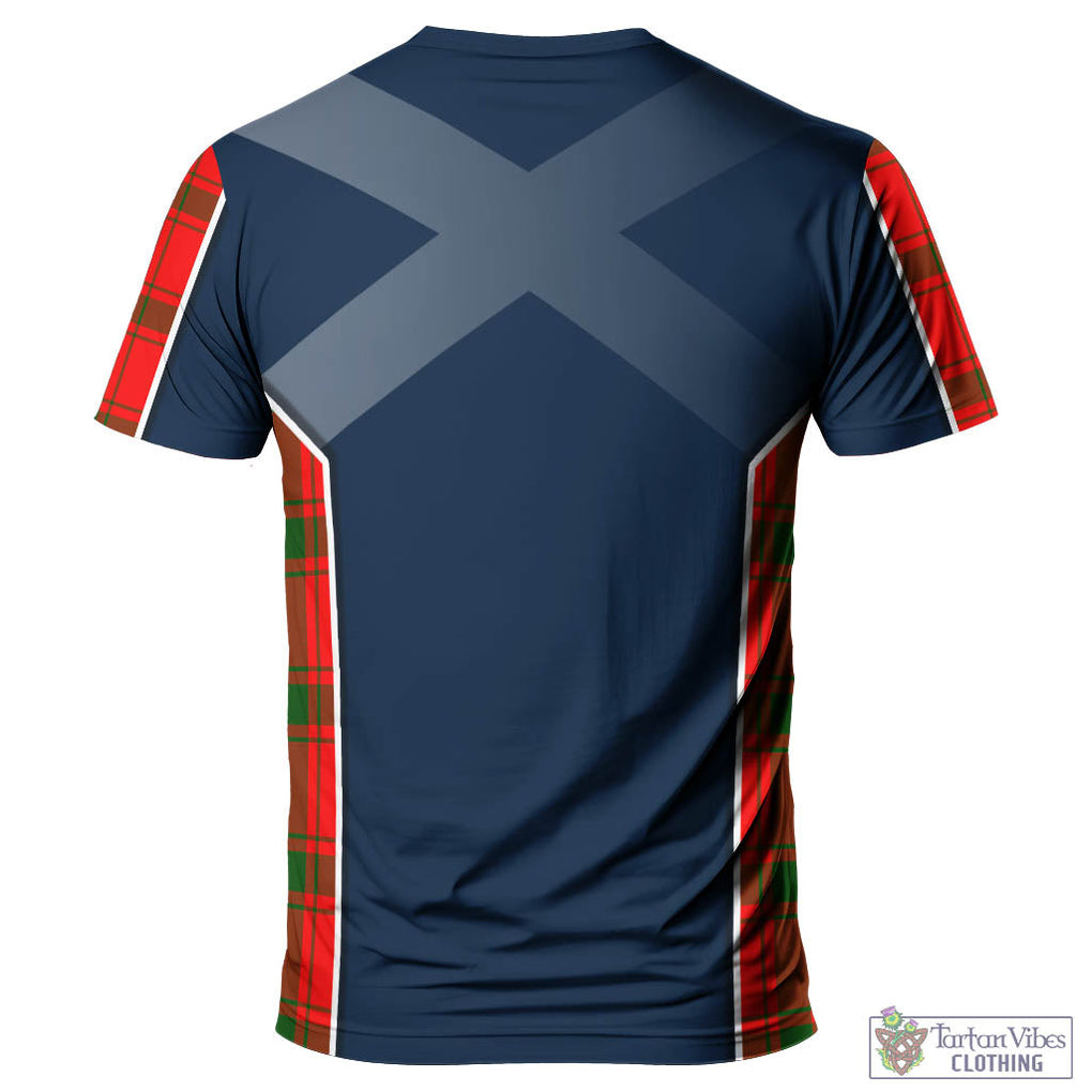 Tartan Vibes Clothing Darroch Tartan T-Shirt with Family Crest and Scottish Thistle Vibes Sport Style