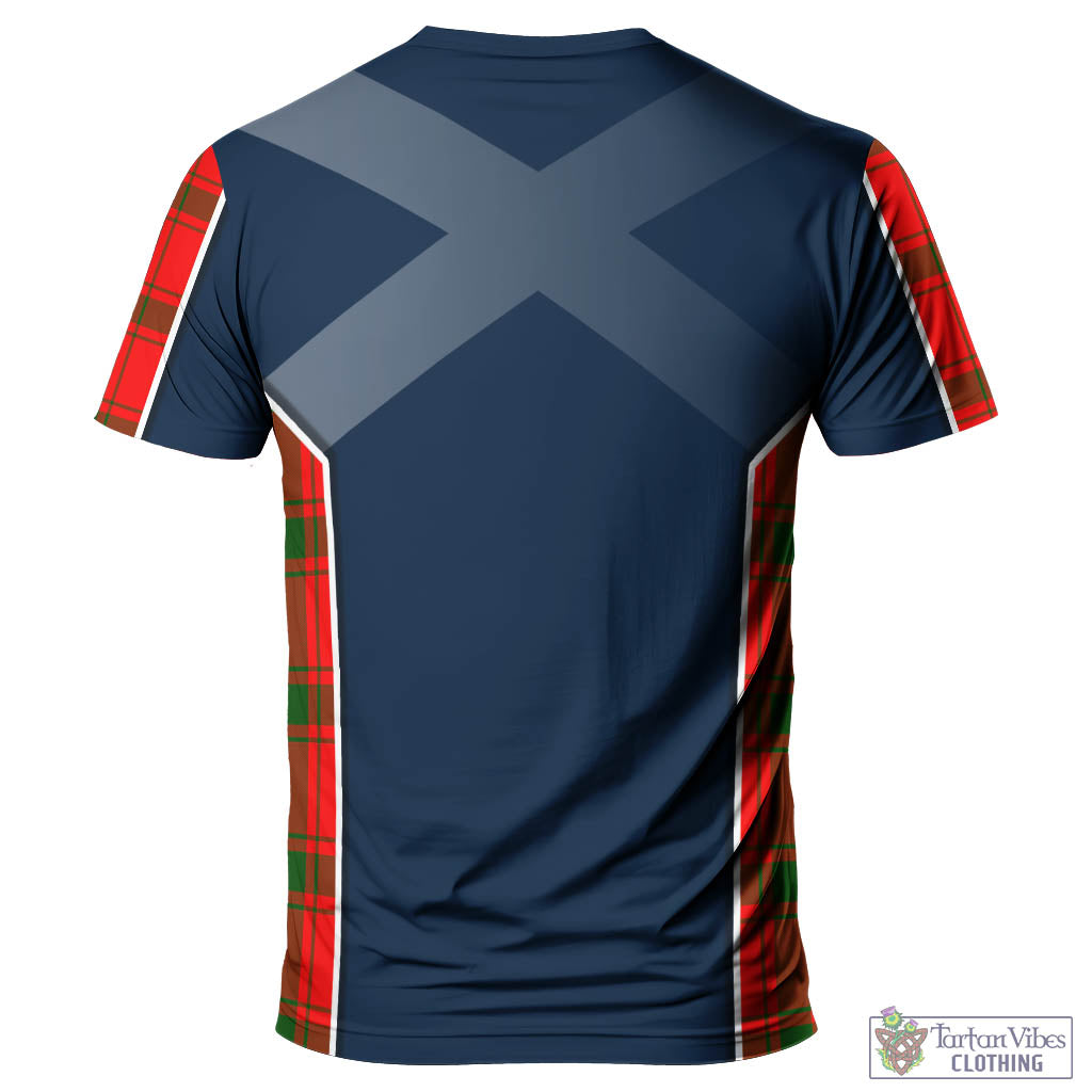 Tartan Vibes Clothing Darroch Tartan T-Shirt with Family Crest and Lion Rampant Vibes Sport Style