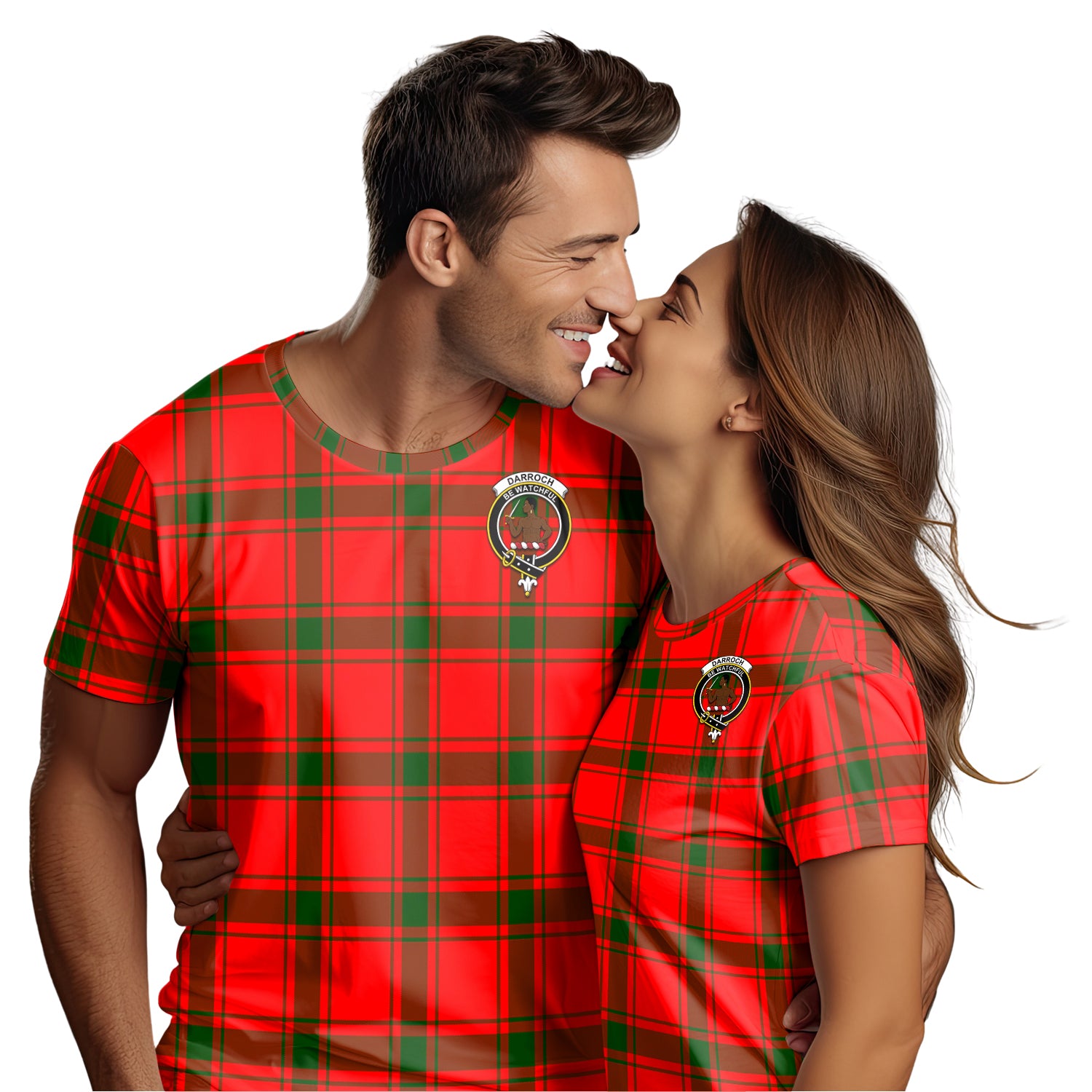 Darroch Tartan T-Shirt with Family Crest - Tartan Vibes Clothing