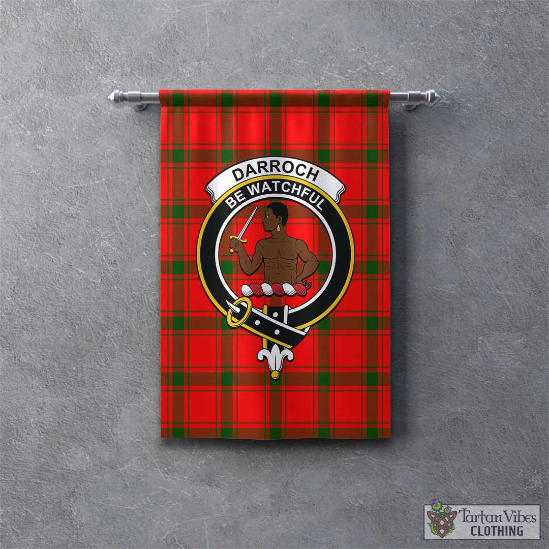 Darroch Tartan Gonfalon, Tartan Banner with Family Crest - Tartan Vibes Clothing