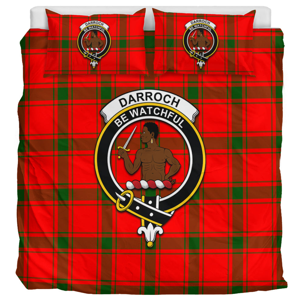 Darroch Tartan Bedding Set with Family Crest UK Bedding Set UK Super King 104*94 inch - Tartan Vibes Clothing