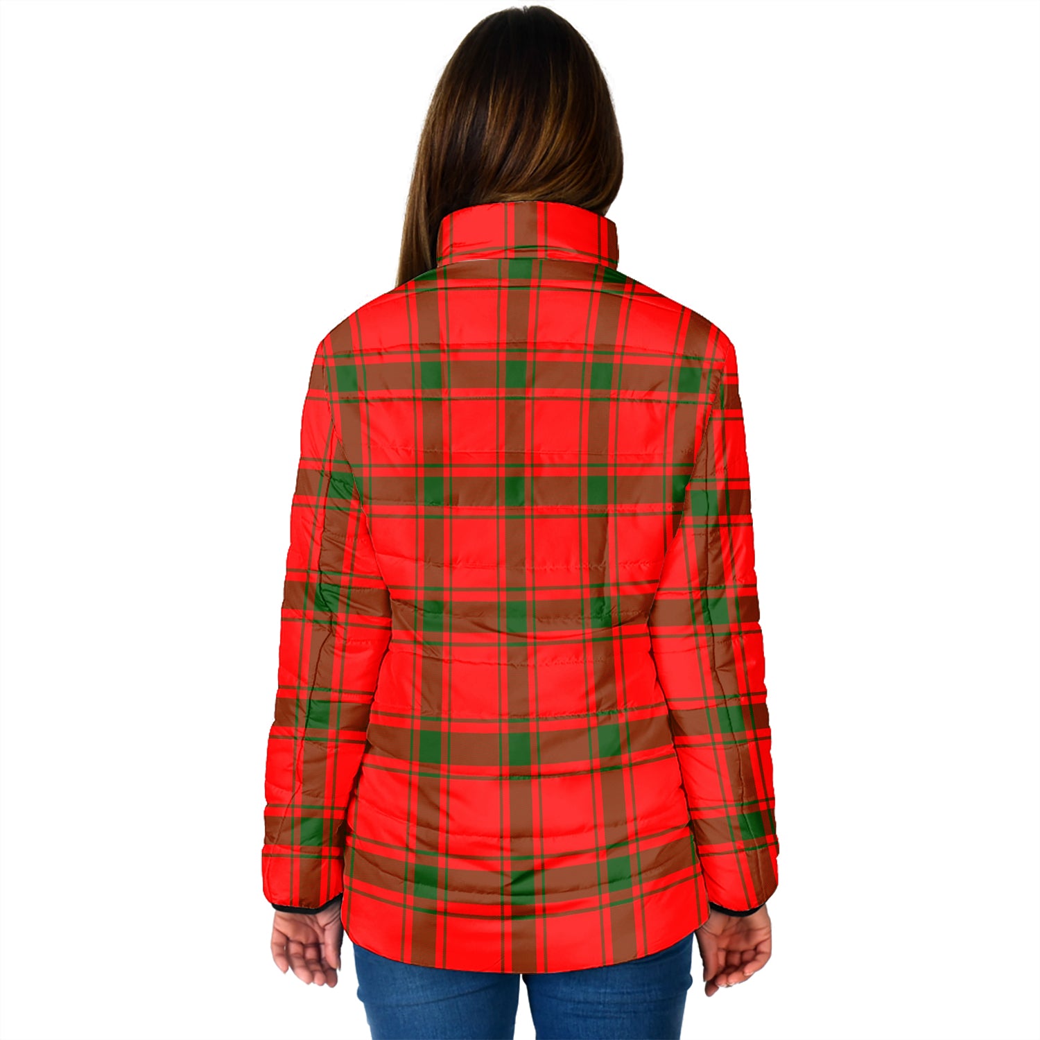 Darroch Tartan Padded Jacket with Family Crest - Tartan Vibes Clothing