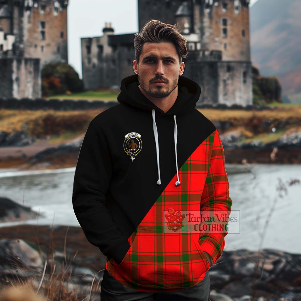 Tartan Vibes Clothing Darroch Tartan Cotton Hoodie with Family Crest and Military Logo Style