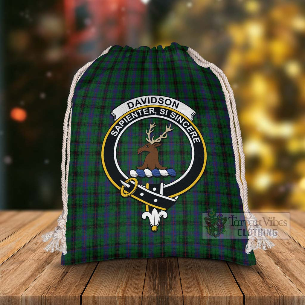 Tartan Vibes Clothing Davidson Tartan Christmas Santa's Bag with Family Crest