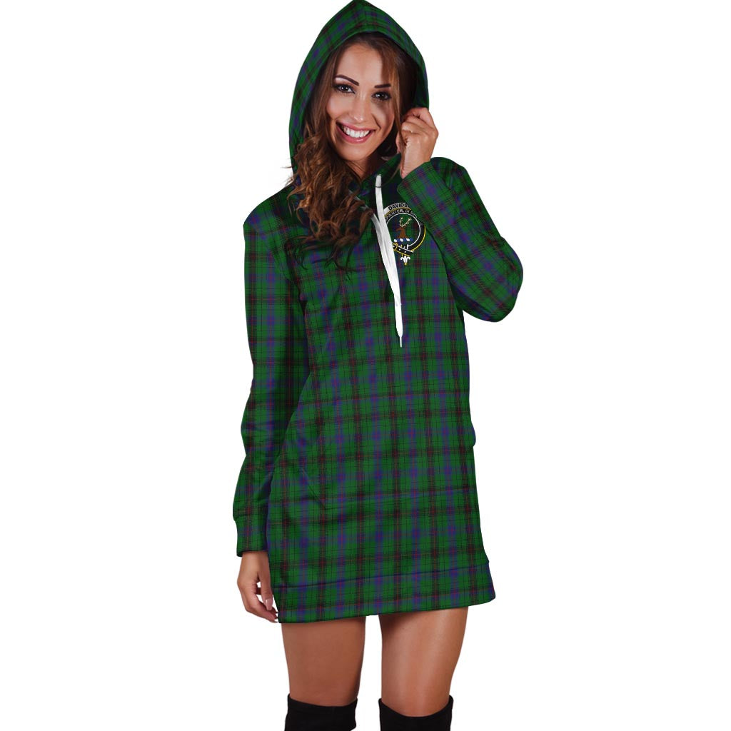 Davidson Tartan Hoodie Dress with Family Crest - Tartan Vibes Clothing