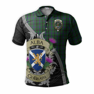 Davidson Tartan Family Crest Polo Shirt Lion Rampant Royal Thistle Shield Celtic Inspired Kid - Tartan Vibes Clothing